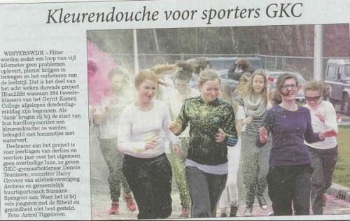 2014-02-25 Achterhoek Nieuws Kleurendouche voor sporters GKC 2